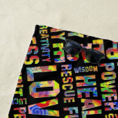 スピリットウェイの前向き言葉考える1 ビーチタオル (インサイチュ)