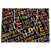 スピリットウェイの前向き言葉考える1 ラージペーパーバッグ (正面)