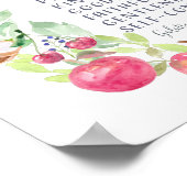 スピリットウォーターのカラーアートワークの果実 ポスター (角)