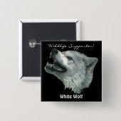 スピリットウルフグレーウルフワイルドアニマル 缶バッジ (正面&裏面)
