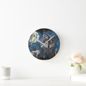 スピリットウルフ ラウンド壁時計 (ホーム)