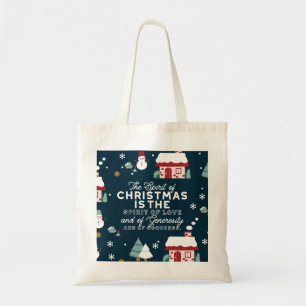スピリットオブクリスマス引用文 トートバッグ