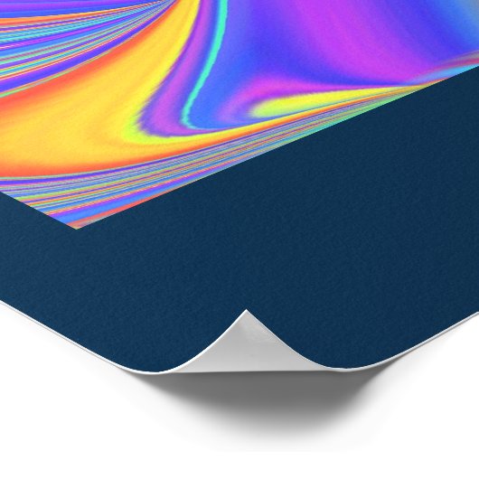 スピリットオブサマーブリーズ抽象芸術3Dレインボワート ポスター (角)