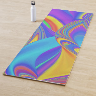 スピリットオブサマーブリーズ抽象芸術3Dレインボワート ヨガマット