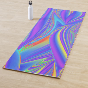 スピリットオブサマーブリーズ抽象芸術3Dレインボワート ヨガマット