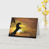 スピリットオブザホース悔やみや弔慰メモリアルスピリチュアル カード (黄色い花)