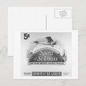 スピリットオブセントルイスヴィンテージシガーボックスラベル ポストカード (正面/裏面)