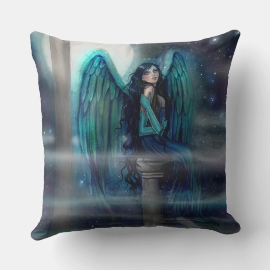 スピリットガイドエンジェルファンタジーアート クッション (裏面)