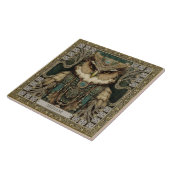 スピリットガーディアンパーソナライズされたフクロウ タイル (側面)