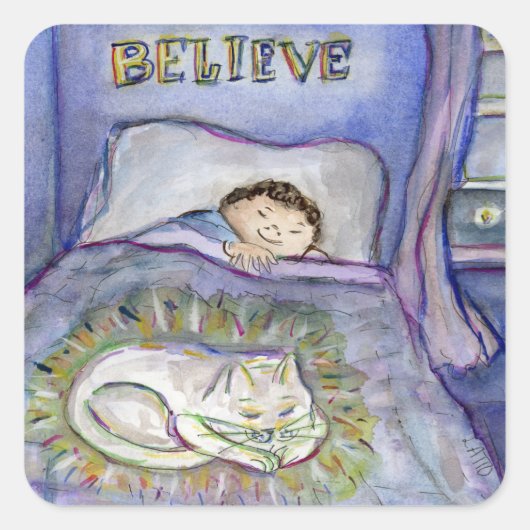 スピリットキティキャットアートデカールシール スクエアシール (正面)