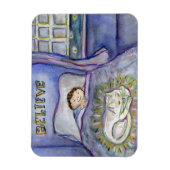 スピリットキティ猫ペット悲しみアートマグネット マグネット (縦)