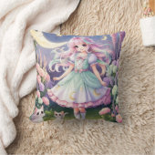 スピリットキャットピロー – かわいいズマジカルガールデコール クッション (ブランケット)