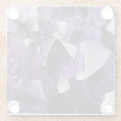 スピリットクォーツホリスティックヒーリングパープルアメジスト ガラスコースター (裏面)