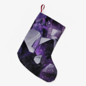 スピリットクォーツホリスティックヒーリングパープルアメジスト スモールクリスマスストッキング (正面 (吊り時))
