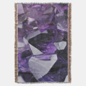 スピリットクォーツホリスティックヒーリングパープルアメジスト スローブランケット (正面縦)