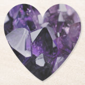 スピリットクォーツホリスティックヒーリングパープルアメジスト ペーパーコースター (正面)