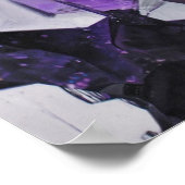 スピリットクォーツホリスティックヒーリングパープルアメジスト ポスター (角)