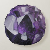 スピリットクォーツホリスティックヒーリングパープルアメジスト ラウンドクッション (正面)