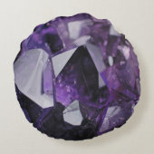 スピリットクォーツホリスティックヒーリングパープルアメジスト ラウンドクッション (裏面)