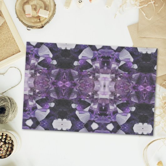 スピリットクォーツホリスティックヒーリングパープルアメジスト 薄葉紙