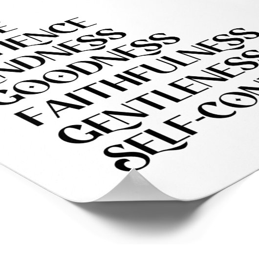 スピリットクリスチャンの壁の装飾の果実 ポスター (角)