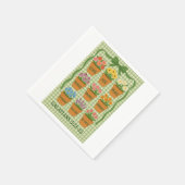 スピリットグリーンの果実 スタンダードカクテルナプキン (角)