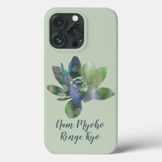 スピリットグリーンサークルロータスフラワーナム妙法蓮華 Case-Mate iPhoneケース (裏面)
