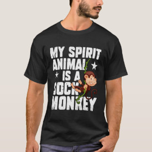 スピリットソックアニマルモンキーチンパンジー Tシャツ