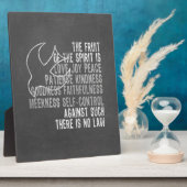 スピリットチョークボードのフルーツを鳩で見る フォトプラーク (側面)