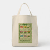 スピリットティーカップシャツの美しいフルーツ トートバッグ (裏面)