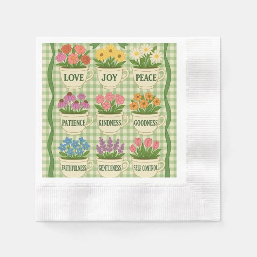 スピリットナプキンスの果実 縁ありカクテルナプキン (正面)