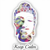 スピリットバタフライ抽象芸術描ブッダのシルエット シール (正面)