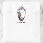 スピリットバタフライ抽象芸術描ブッダのシルエット スクエアシール (バッグ)