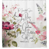 スピリットピンクフローラ シャワーカーテン (正面)