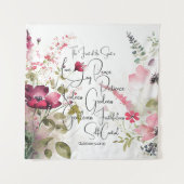 スピリットピンクフローラ タペストリー (正面)