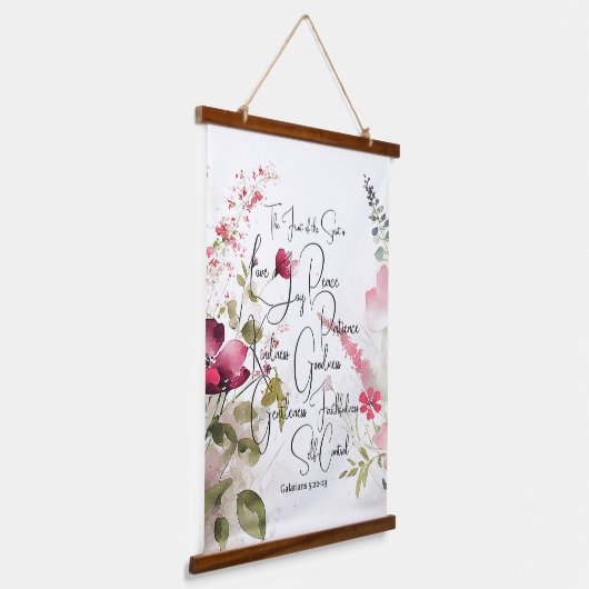 スピリットピンクフローラ 吊り下げ型タペストリー (傾斜あり)