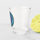 スピリットヘブンランチのロゴ新しい色のショットグラス ショットグラス (右)