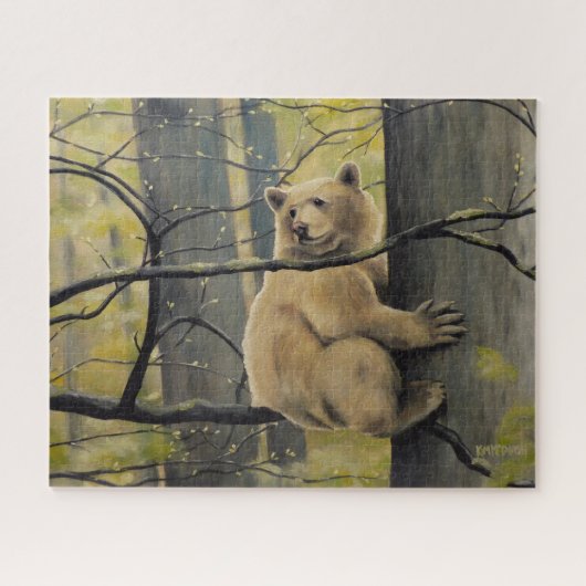 スピリットベアパズルパーソナライズされたカーモードベアゲーム ジグソーパズル (横)