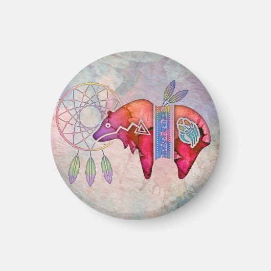 スピリットベアー動物用トーテムマグネット マグネット (正面)