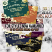 スピリットボードゴシックハロウィン結婚またはシャワー 招待状