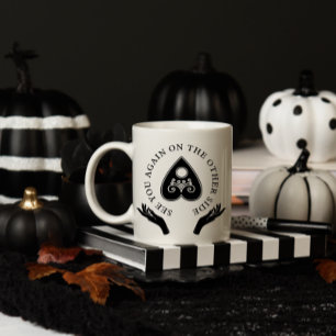 スピリットボードザ相手側ブラック&ホワイト コーヒーマグカップ