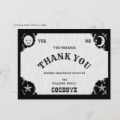 スピリットボードハロウィーンありがとうはがき ポストカード (正面/裏面)