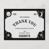 スピリットボードハロウィーンありがとうはがき ポストカード (正面)