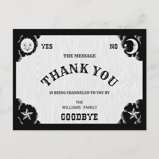 スピリットボードハロウィーンありがとうはがき ポストカード (正面)