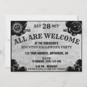 スピリットボード ゴシック スプーキ ウィッチー ハロウィンパーティー 招待状 (正面)