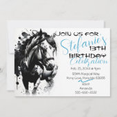 スピリットポニー1誕生日招待状 招待状 (正面)