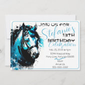 スピリットポニー12誕生日招待状 招待状 (正面)