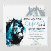 スピリットポニー12誕生日招待状 招待状 (正面/裏面)