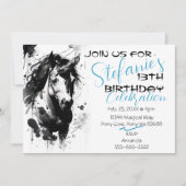 スピリットポニー2誕生日招待状 招待状 (正面)