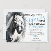 スピリットポニー20誕生日招待状 招待状 (正面)